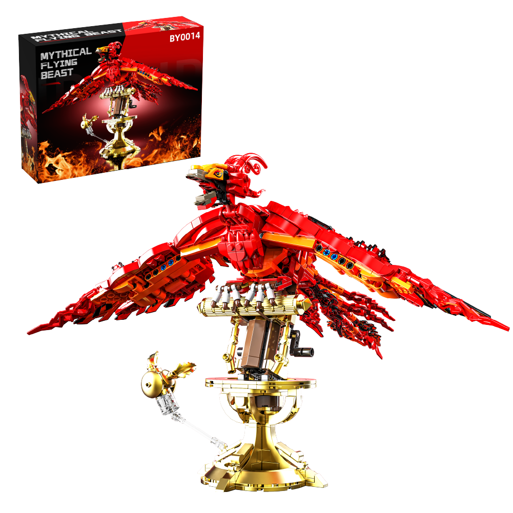 Fire Phoenix Architecture Set, Adult Series Models, Adult Fans Can Collect Model Toys and Gifts
