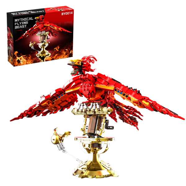 Fire Phoenix Architecture Set, Adult Series Models, Adult Fans Can Collect Model Toys and Gifts