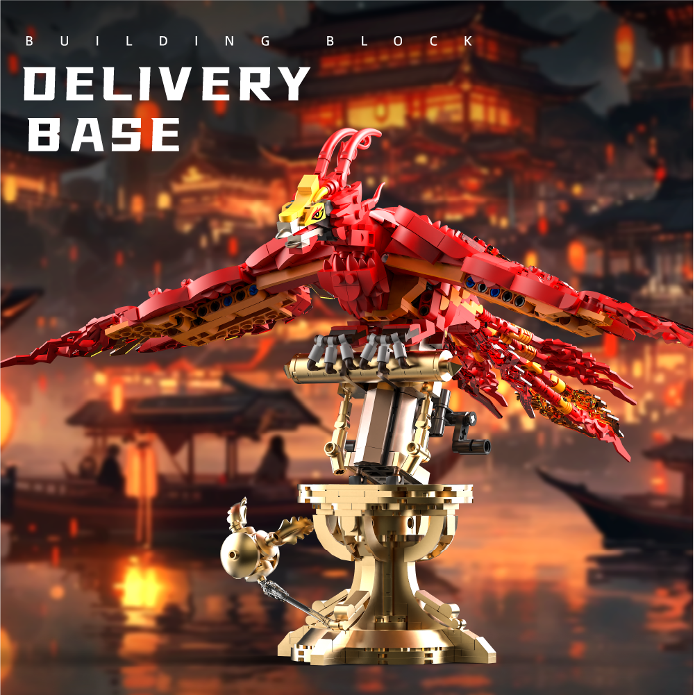 Fire Phoenix Architecture Set, Adult Series Models, Adult Fans Can Collect Model Toys and Gifts