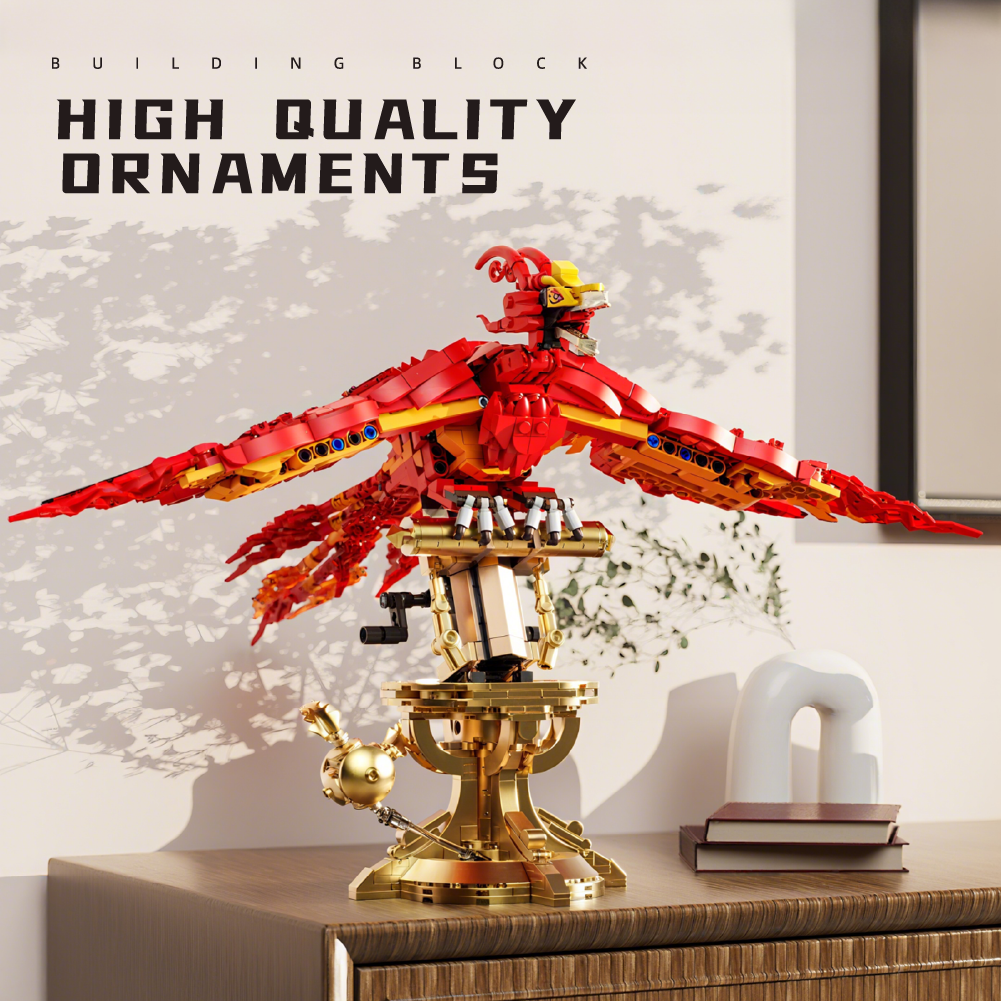 Fire Phoenix Architecture Set, Adult Series Models, Adult Fans Can Collect Model Toys and Gifts