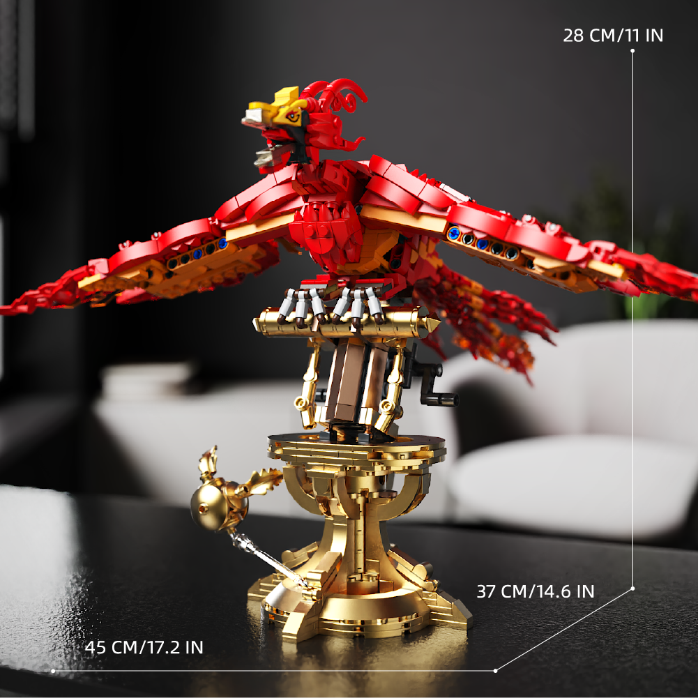 Fire Phoenix Architecture Set, Adult Series Models, Adult Fans Can Collect Model Toys and Gifts