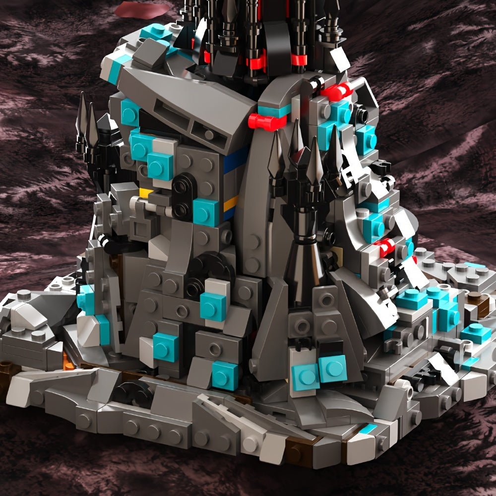 Lord Rings Dark Tower Building Set, 1224 PiecesMagic Castle Block Set, Castle Architecture Bricks with LED Lights, Collection Gift for Adult and Film Fans