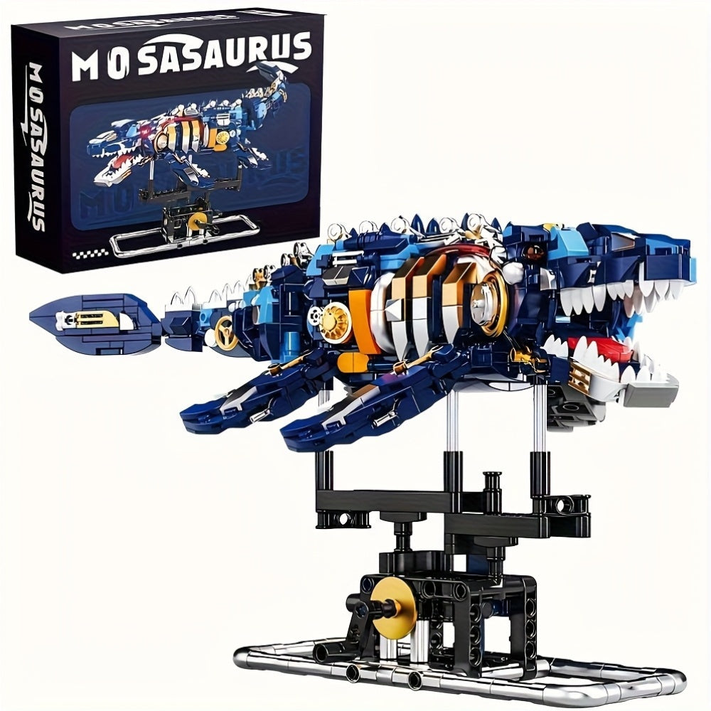 Shark Sea Creatures Building Set, 687PCS Marine Animal Building Blocks Toys with Display Stand and Light, STEM Toys for Crossing Sea Lovers