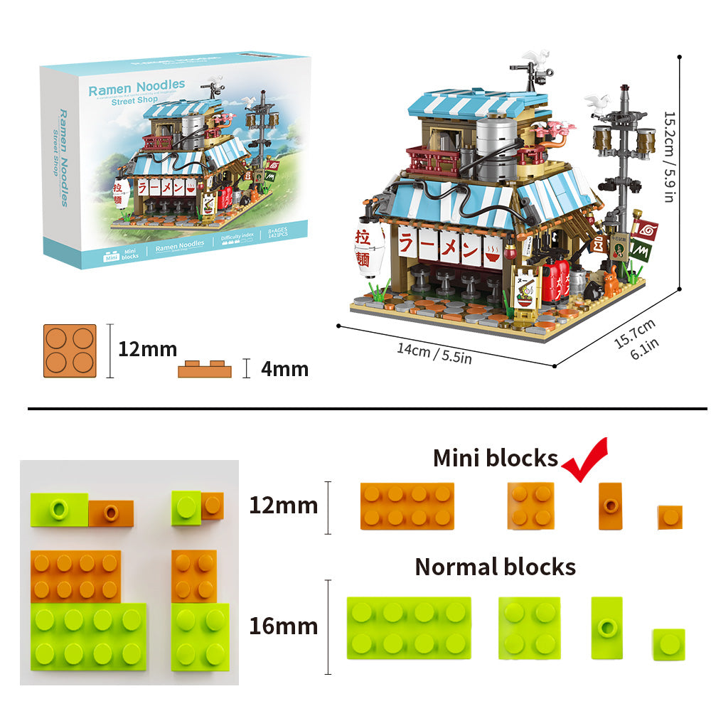 Japanese Lamian Noodles shop building block set - mini toy, suitable for teenagers to give gifts and display gifts