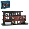 Mini street view building block set, modern house model, with garage assembled toy module building block set, suitable for creative gifts for movie fans, suitable for adults to give as gifts to friends