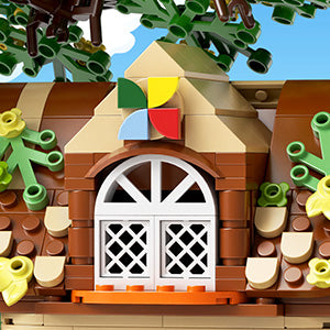 Forest tree building block set, equipped with LED,1877 minibricks suitablefor creative toys for adults and teenagers,