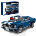 Blue racing building block set: 1680 collectible sports car models, the perfect gift for racing enthusiasts