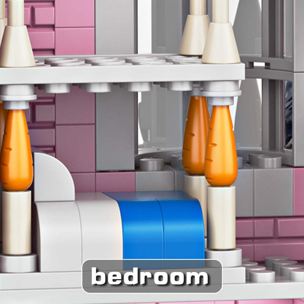 Pink Palace Building Blocks Set, Halloween Gift, Christmas Gift, Suitable for Adult Building Blocks Birthday Gift