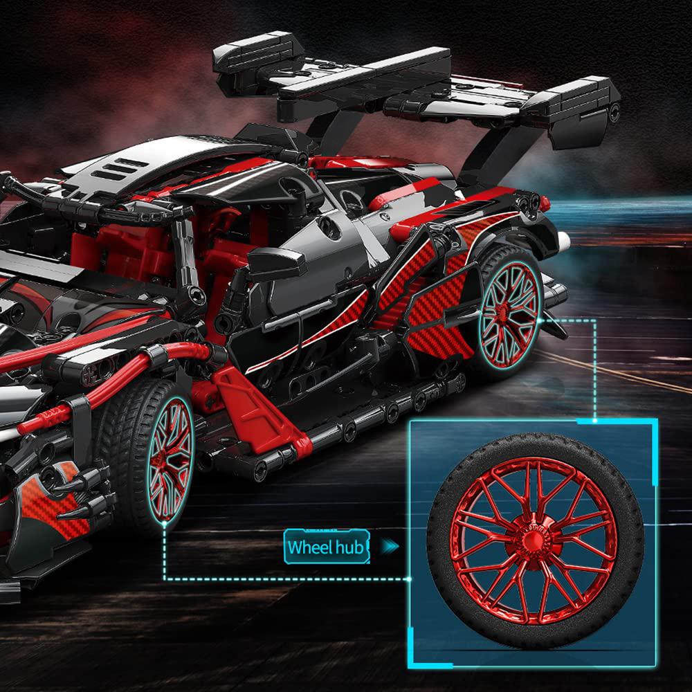 Adults Challenging Racing Car Building Blocks Kit, 1:14 Car Model Building Set DIY Toys