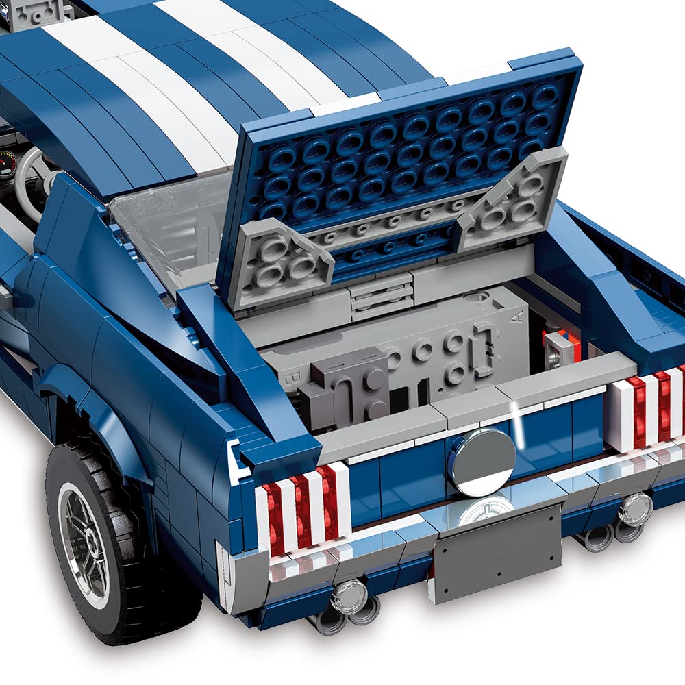 Blue racing building block set: 1680 collectible sports car models, the perfect gift for racing enthusiasts